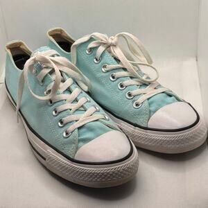 Converse All Star Low Top Shoes Women's 11 Aqua Canvas Sneakers Unisex Men's 9